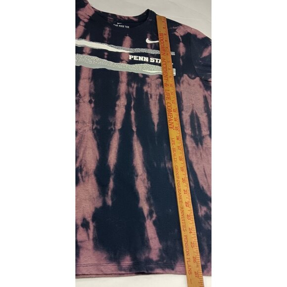 Penn State University T Shirt L Nike Tee Dri Fit Bleach Dye Blue Purple Athletic - Picture 5 of 10
